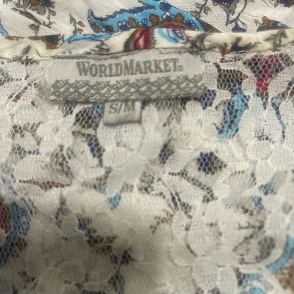 World Market Sleeveless V-Neck Sundress S/m 100% cotton - Picture 5 of 7
